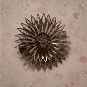 Silver Floral Brooch